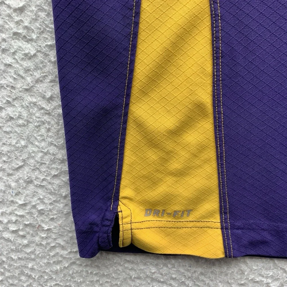 Nike East Carolina University Golf‎ Polo Shirt Mens Medium Purple Yellow Pirates